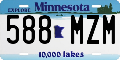 MN license plate 588MZM