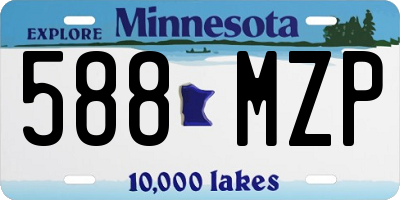 MN license plate 588MZP