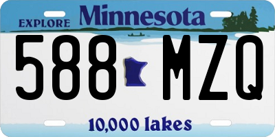 MN license plate 588MZQ
