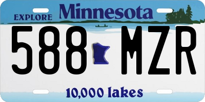 MN license plate 588MZR