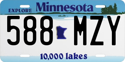 MN license plate 588MZY