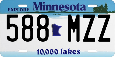 MN license plate 588MZZ
