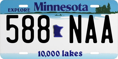 MN license plate 588NAA
