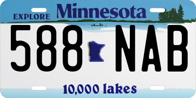 MN license plate 588NAB