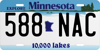 MN license plate 588NAC