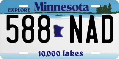 MN license plate 588NAD