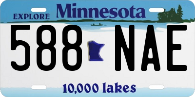MN license plate 588NAE