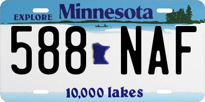 MN license plate 588NAF