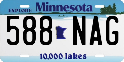 MN license plate 588NAG