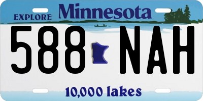 MN license plate 588NAH