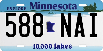 MN license plate 588NAI