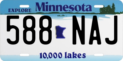 MN license plate 588NAJ