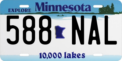 MN license plate 588NAL