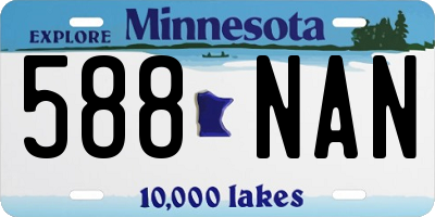 MN license plate 588NAN