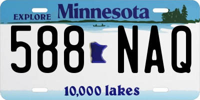MN license plate 588NAQ