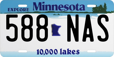 MN license plate 588NAS