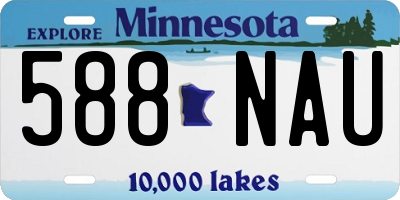 MN license plate 588NAU