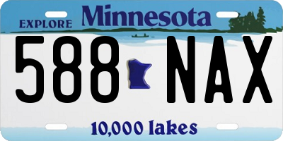 MN license plate 588NAX