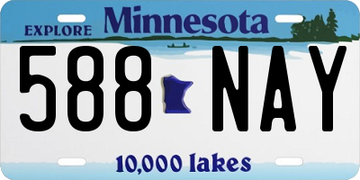 MN license plate 588NAY