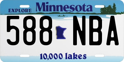 MN license plate 588NBA