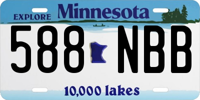MN license plate 588NBB