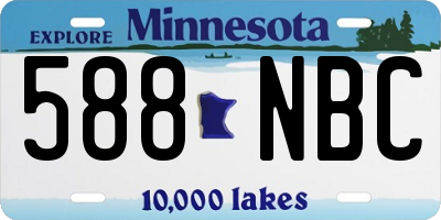 MN license plate 588NBC
