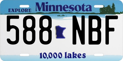 MN license plate 588NBF