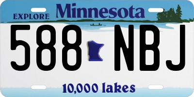MN license plate 588NBJ