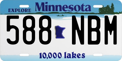 MN license plate 588NBM