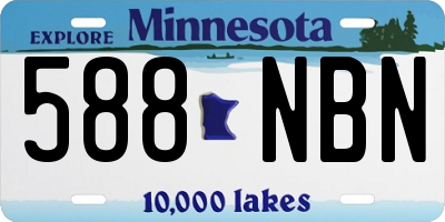 MN license plate 588NBN