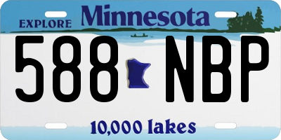 MN license plate 588NBP