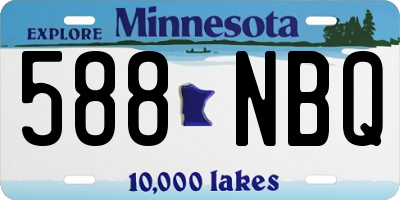 MN license plate 588NBQ