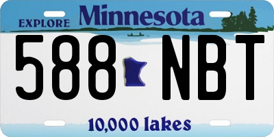 MN license plate 588NBT