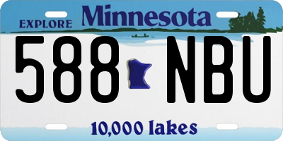 MN license plate 588NBU
