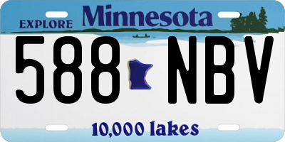 MN license plate 588NBV