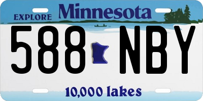 MN license plate 588NBY