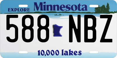 MN license plate 588NBZ