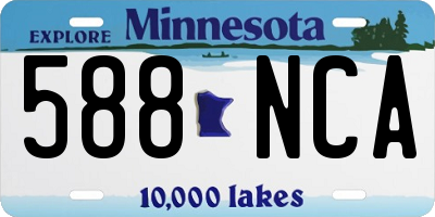MN license plate 588NCA