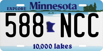 MN license plate 588NCC