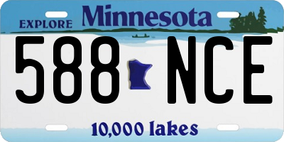 MN license plate 588NCE
