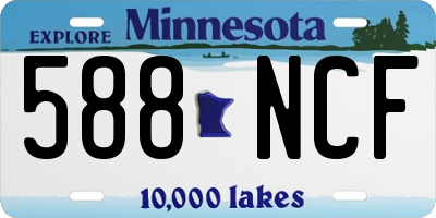 MN license plate 588NCF