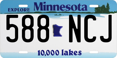 MN license plate 588NCJ