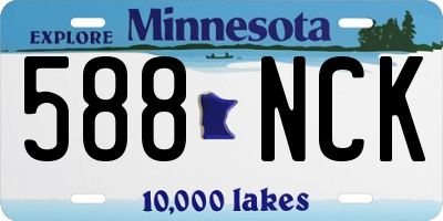 MN license plate 588NCK