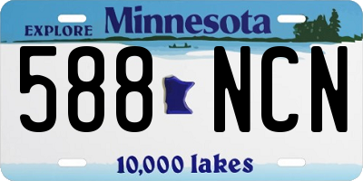 MN license plate 588NCN