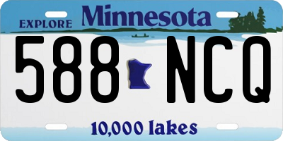 MN license plate 588NCQ