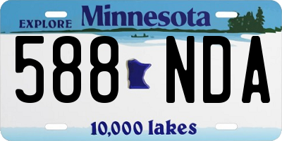 MN license plate 588NDA
