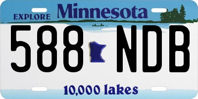 MN license plate 588NDB