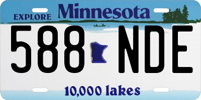 MN license plate 588NDE