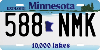 MN license plate 588NMK