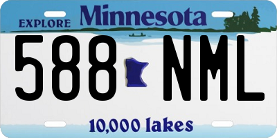 MN license plate 588NML